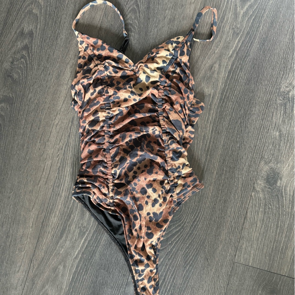 Free People Leopard Bodysuit